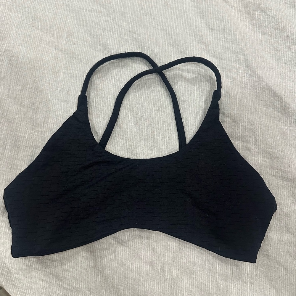 Crop Shop Boutique Black Contour Open Back Sports Bra